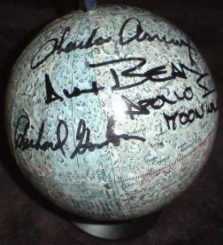 AUTOGRAPHED APOLLO 12 MOON GLOBE