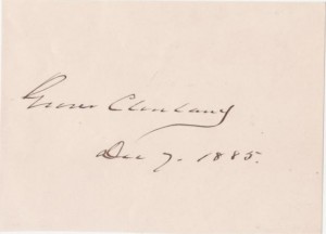 Grover Cleveland Signature President Grover Cleveland