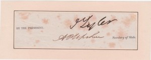 John Tyler Signature & Secretary of State Signature John Tyler Signature & Secretary of State Signature