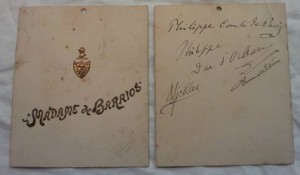 Thomas Edison Signature Thomas Edison Signed Dinner Menu
