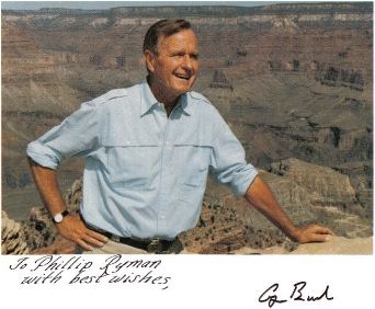 george bush autograph