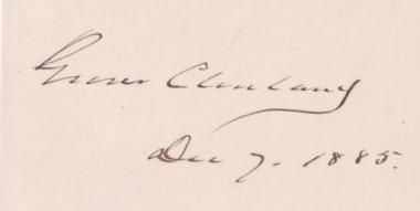 Grover Cleveland Signature